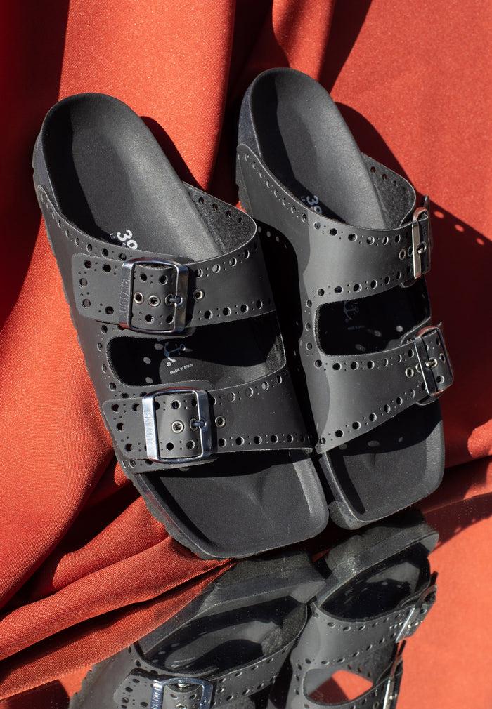 bayton Sandales 2 Brides Atlas Noir Bayton femme