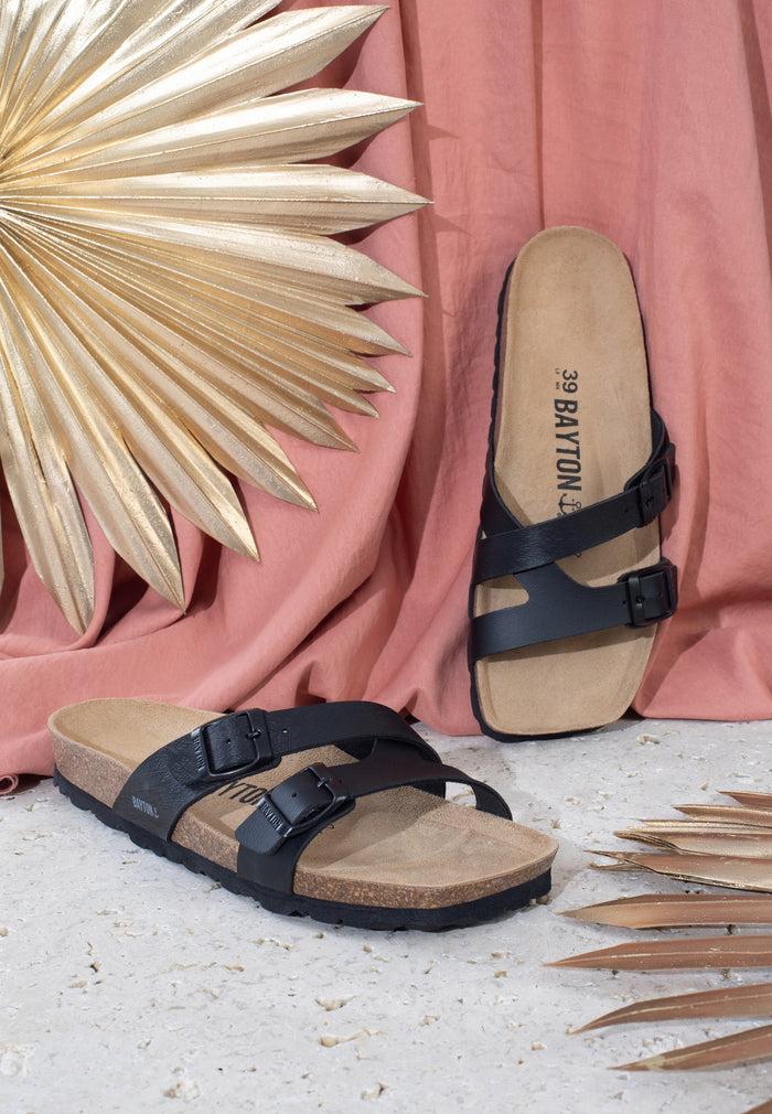 Bayton Sandales 2 Brides Cleo Noir Bayton Femme