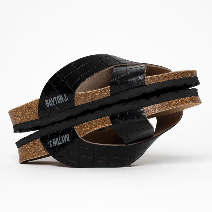 Bayton Sandales 2 Brides Gomera Noir Bayton Femme