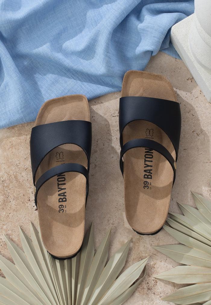 Bayton Sandales 2 Brides Marina Noir Bayton Femme