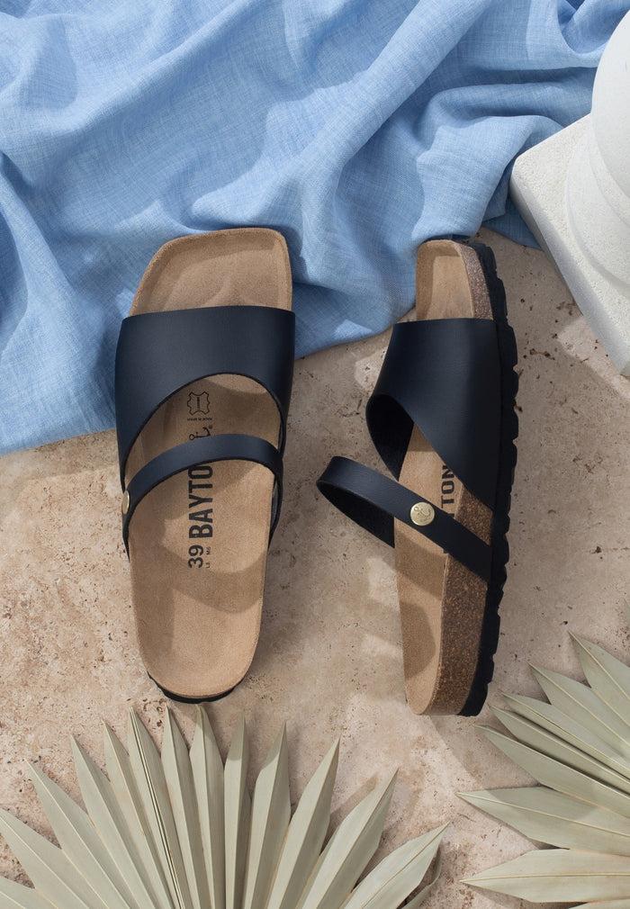 bayton Sandales 2 Brides Marina Noir Bayton femme