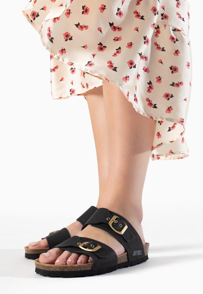 bayton Sandales 2 Brides Shiba Noir Bayton femme