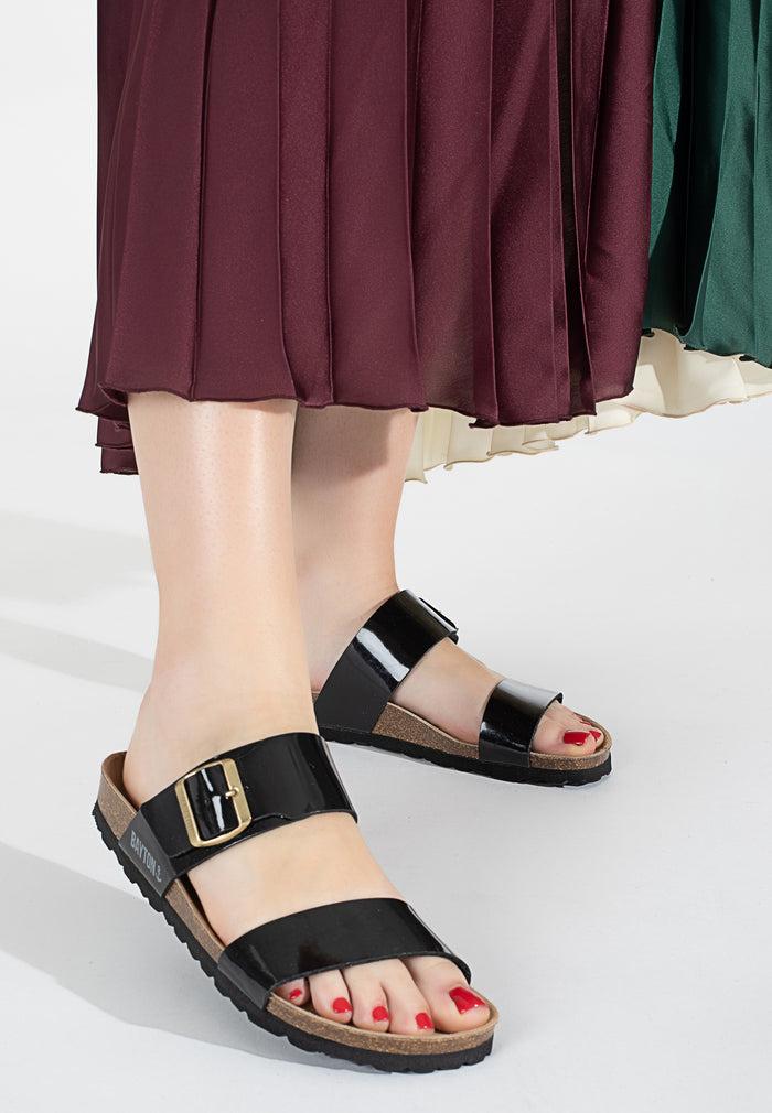 bayton Sandales 2 Brides Valence Noir Bayton femme