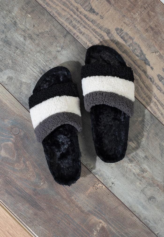 Bayton Sandales Alpes Noir Et Blanc Et Gris Bayton