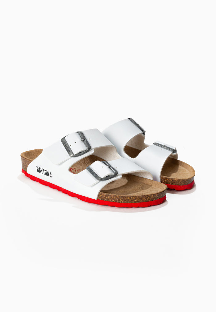 bayton Sandales Atlas Blanc 2 brides Bayton enfant