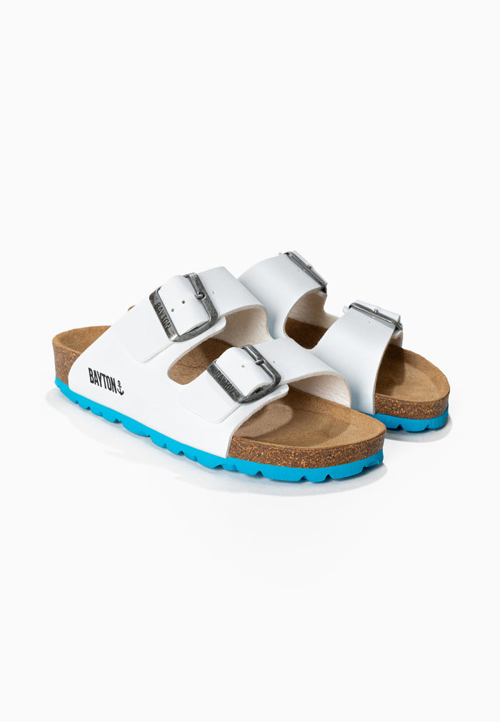 bayton Sandales Atlas Blanc 2 brides Bayton enfant