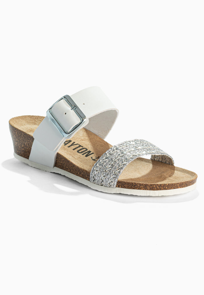 Bayton Sandales Cos Blanc Et Argent Bayton