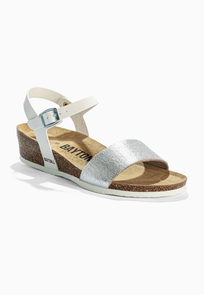 Bayton Sandales Leganes Blanc Et Argent Bayton