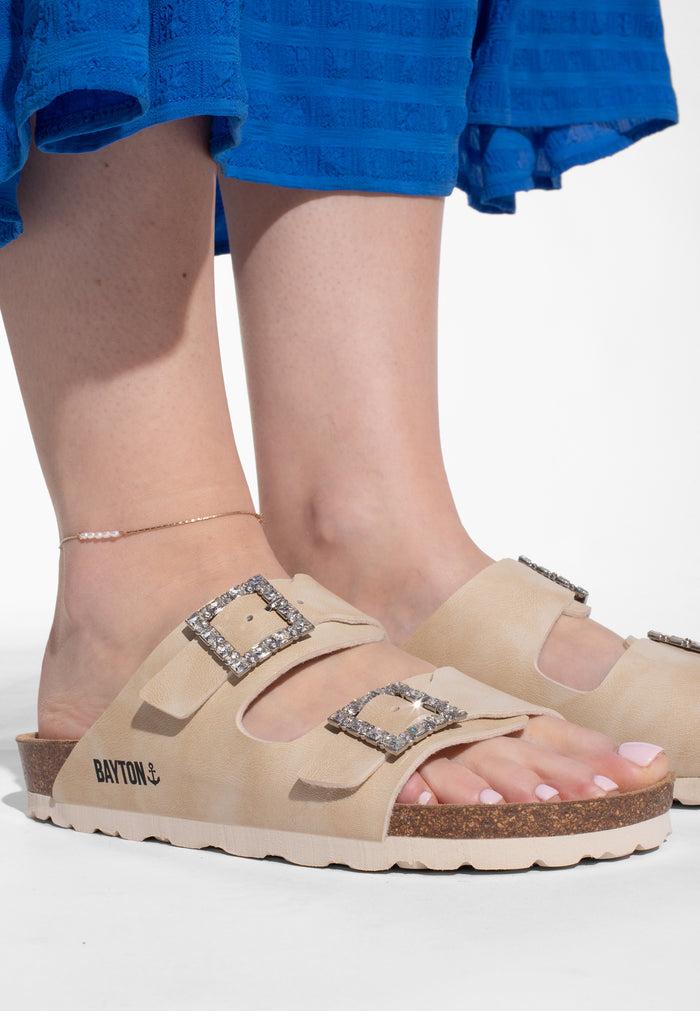 Bayton Sandales Strass Atlas Beige Bayton