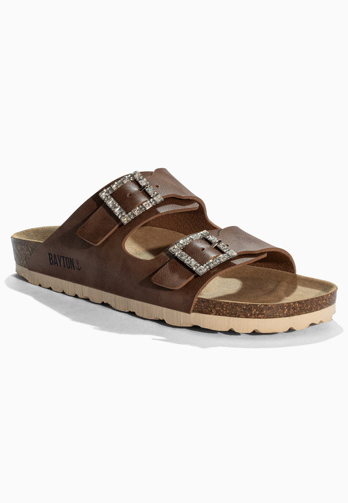 Bayton Sandales Strass Atlas Marron Bayton