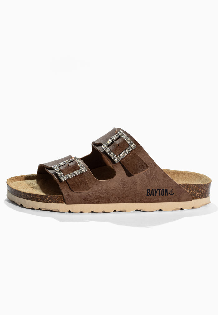 Bayton Sandales Strass Atlas Marron Bayton
