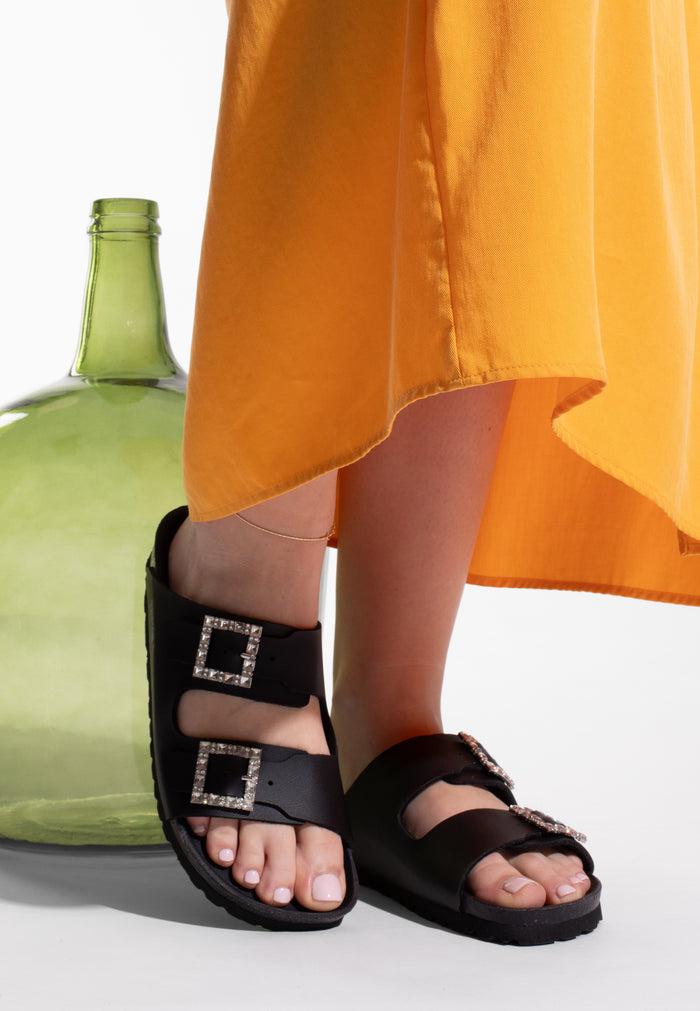 Bayton Sandales Strass Atlas Noir Bayton