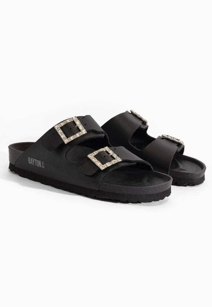 Bayton Sandales Strass Atlas Noir Bayton
