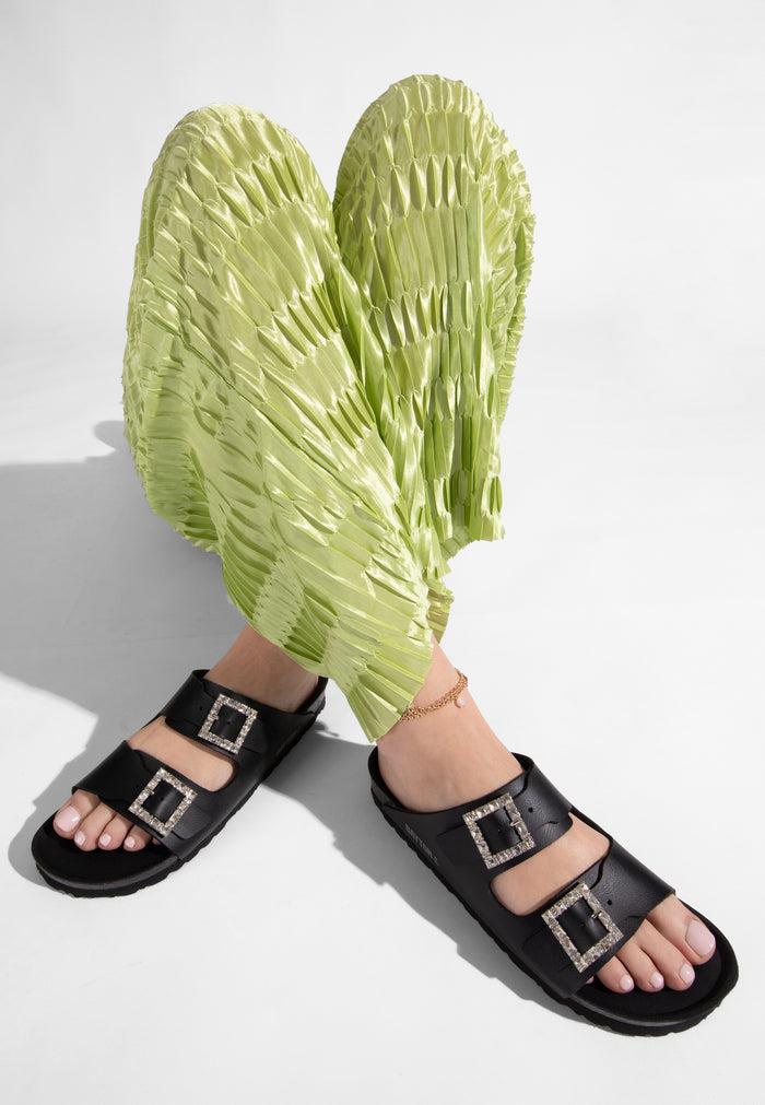 Bayton Sandales Strass Atlas Noir Bayton