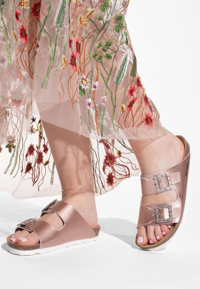 bayton Sandales Strass Atlas Rose Gold Bayton