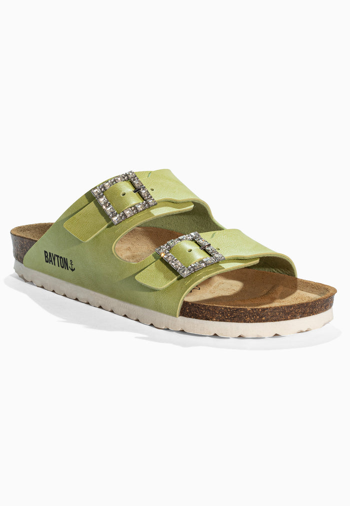 Bayton Sandales Strass Atlas Vert Bayton