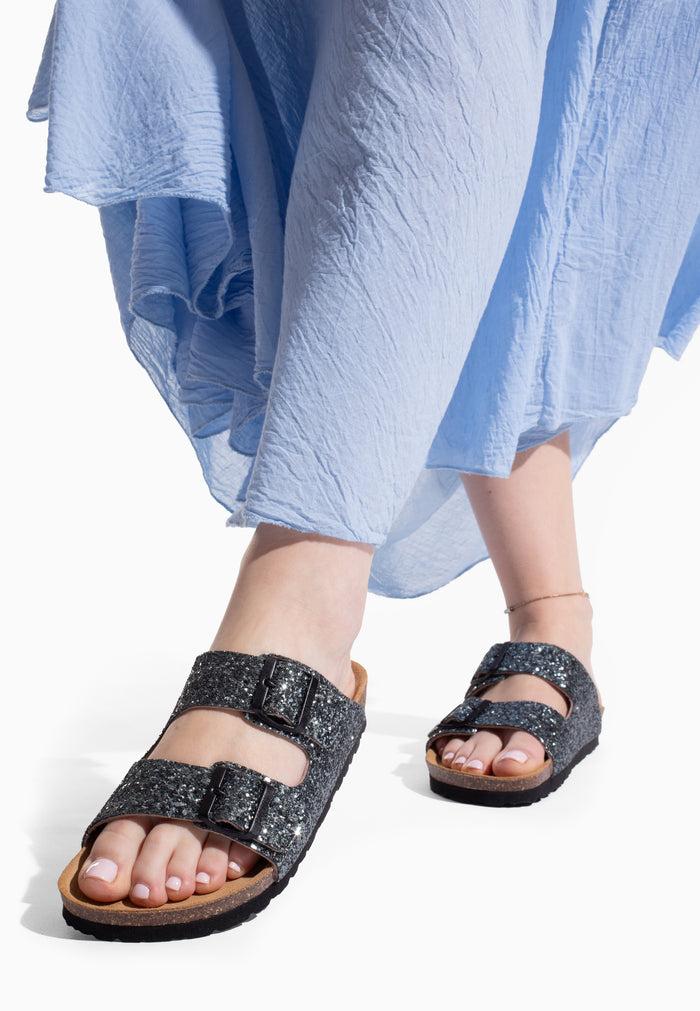 Bayton Sandales Tracy Anthracite Pailleté Bayton