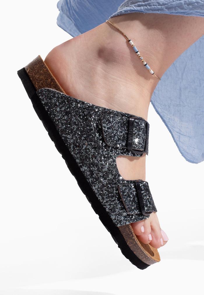 bayton Sandales Tracy Anthracite pailleté Bayton