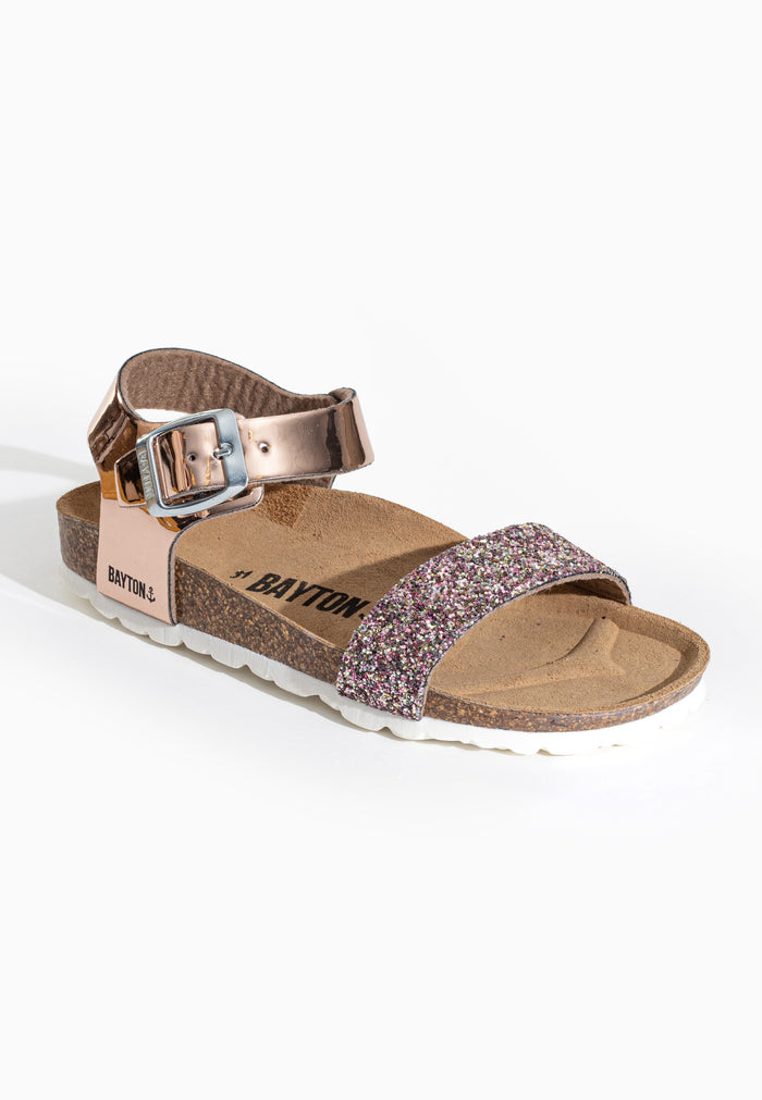 Bayton Sandales Tyche Rose Gold Pailleté Bayton