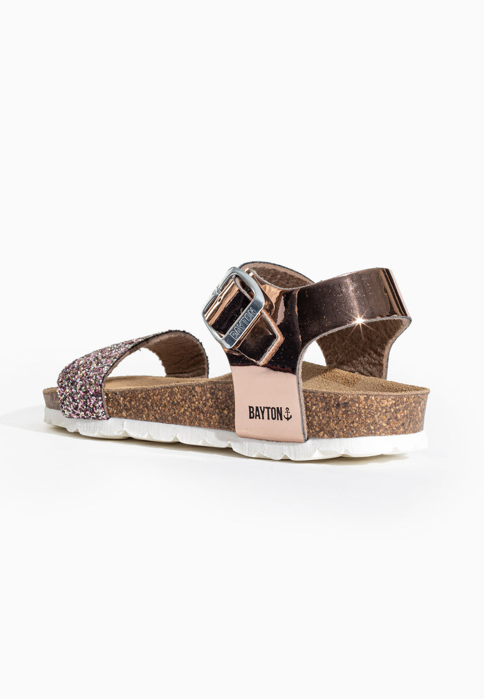 Bayton Sandales Tyche Rose Gold Pailleté Bayton