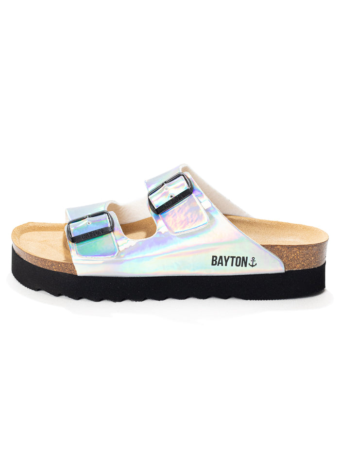 Bayton Mule Themis Argent à Plateforme Bayton Femme