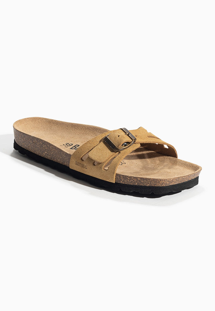 Bayton Sandales 1 Bride Athena Camel En Cuir Suédé Bayton Femme