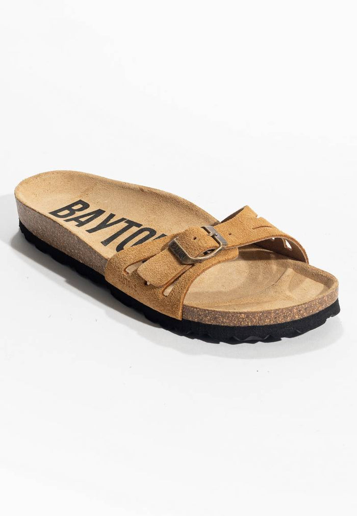 Bayton Sandales 1 Bride Athena Camel En Cuir Suédé Bayton Femme