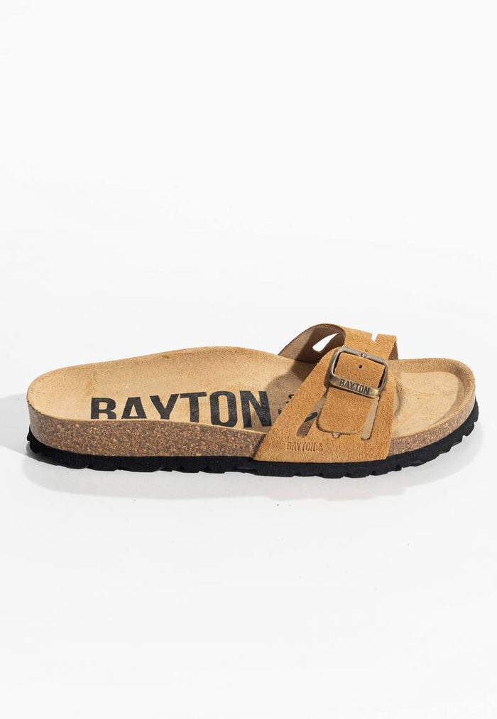 Bayton Sandales 1 Bride Athena Camel En Cuir Suédé Bayton Femme