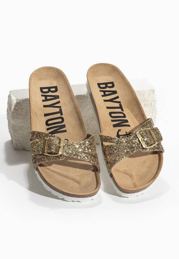 bayton Sandales 1 Bride Athena Dorée pailletée Bayton Femme
