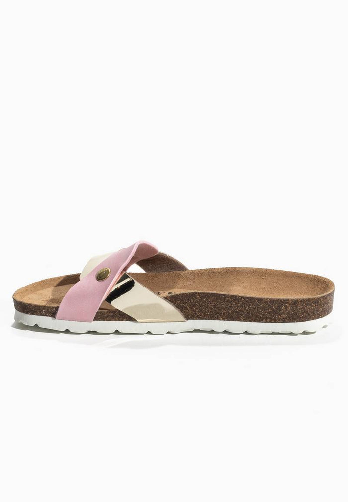 Bayton Sandales 1 Bride Klimt Rose Et Dorée Bayton Femme