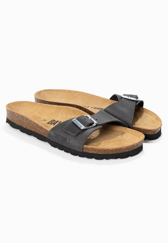 Bayton Sandales 1 Bride Zephyr Anthracite 100% Cuir Bayton Femme