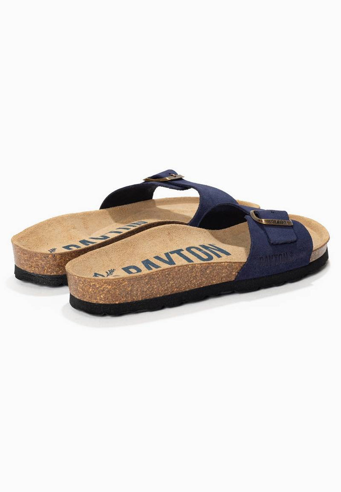 Bayton Sandales 1 Bride Zephyr Bleu Marine En Cuir Suédé Bayton Femme