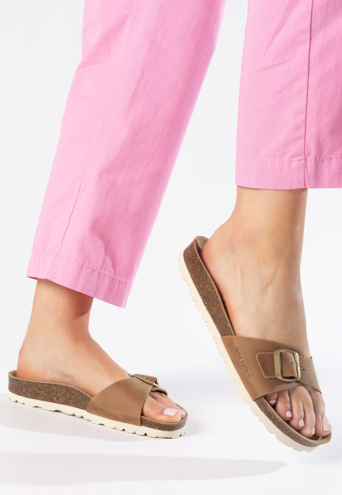 bayton Sandales 1 Bride Zephyr Camel 100% Cuir Bayton Femme