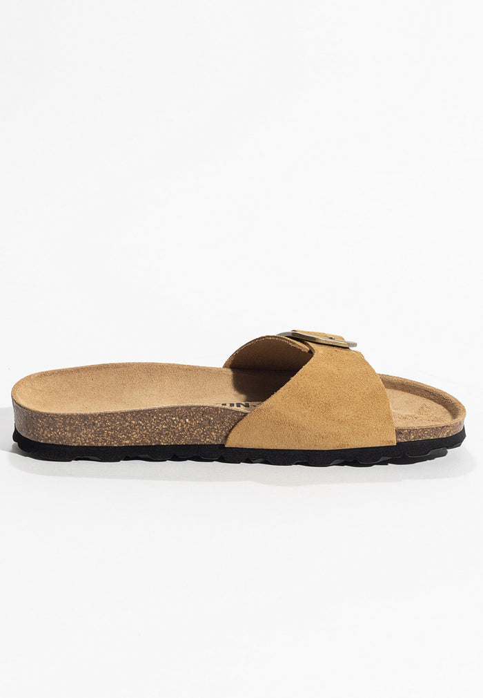 Bayton Sandales 1 Bride Zephyr Camel En Cuir Suédé Bayton Femme