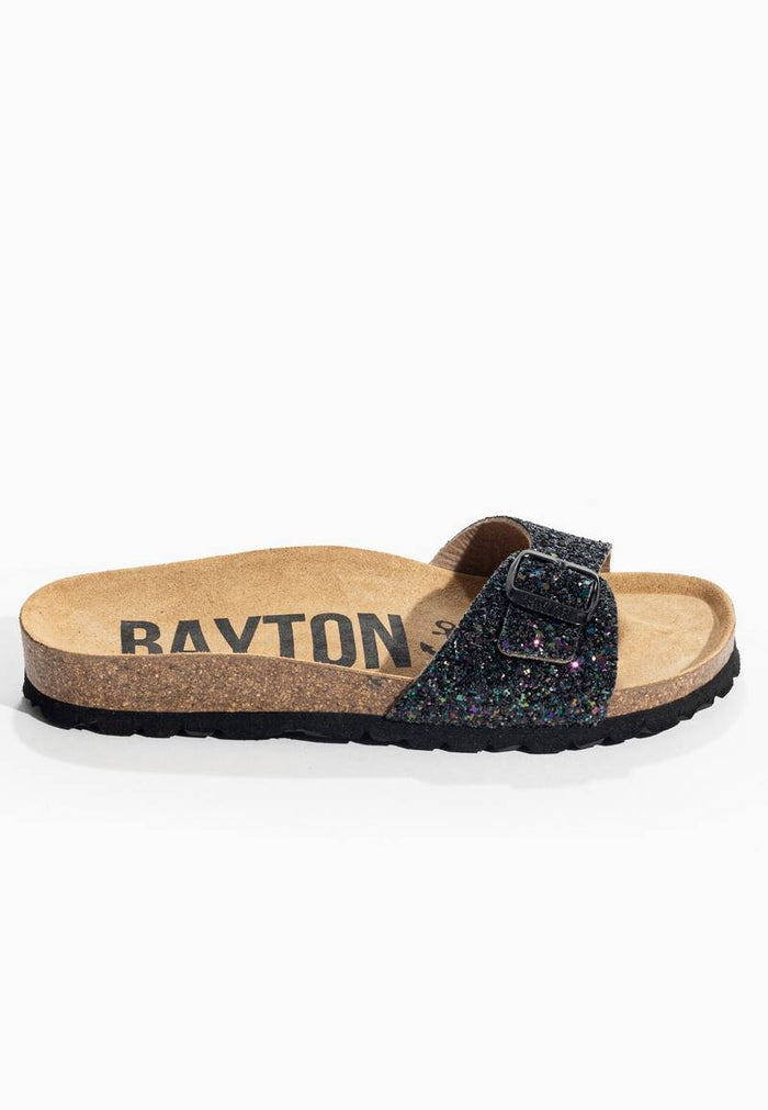 Bayton Sandales 1 Bride Zephyr Noir Pailletée Bayton Femme