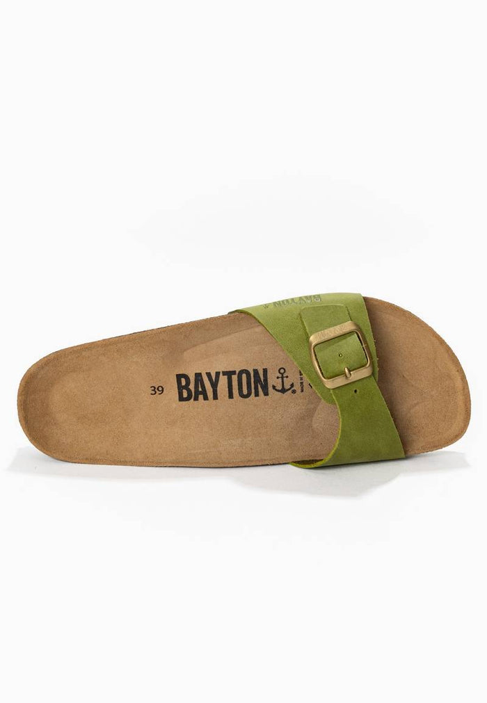 Bayton Sandales 1 Bride Zephyr Vert 100% Cuir Bayton Femme
