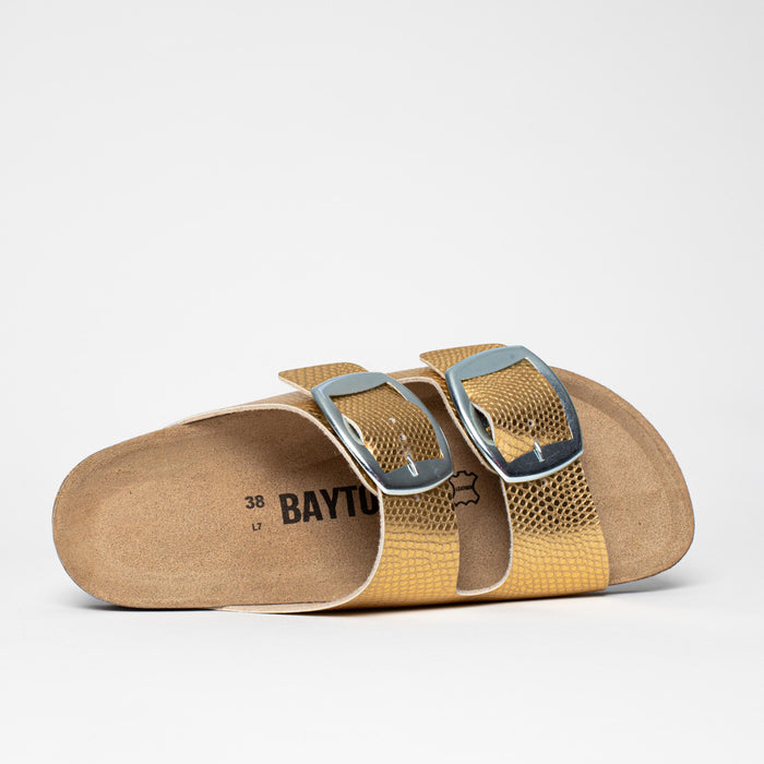 Bayton Sandales 2 Brides Alicante Doré Bayton Femme