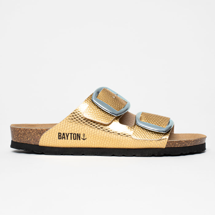 Bayton Sandales 2 Brides Alicante Doré Bayton Femme