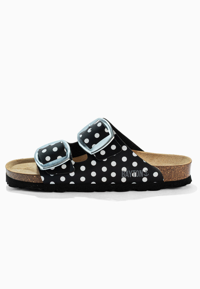 Bayton Sandales 2 Brides Alicante Noir Et Blanc Bayton Femme