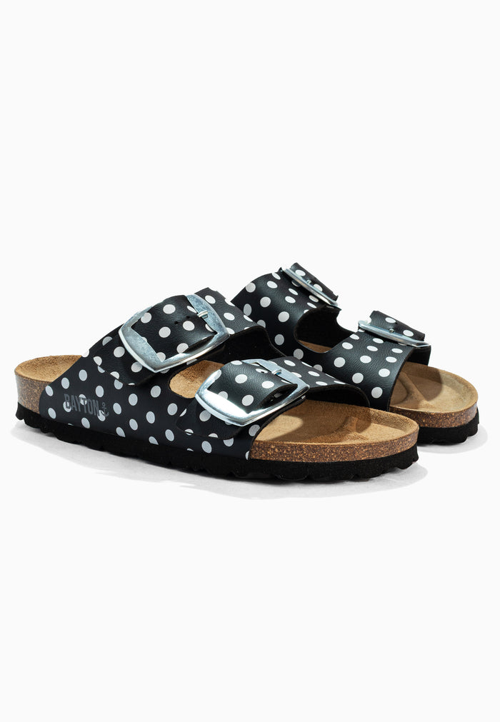 bayton Sandales 2 Brides Alicante Noir Et Blanc Bayton femme