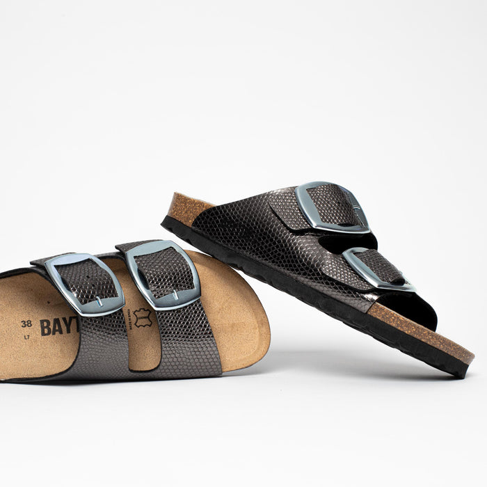 Bayton Sandales 2 Brides Alicante Pewter Bayton Femme