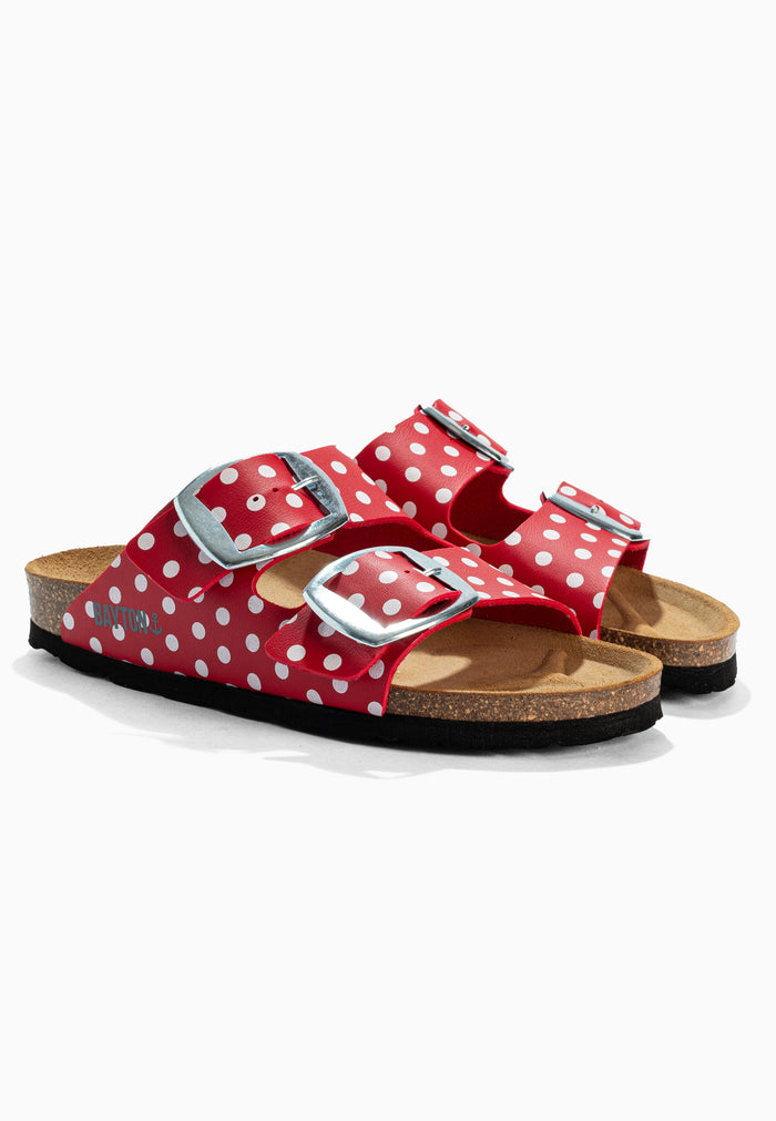 bayton Sandales 2 Brides Alicante Rouge Et Blanc Bayton femme