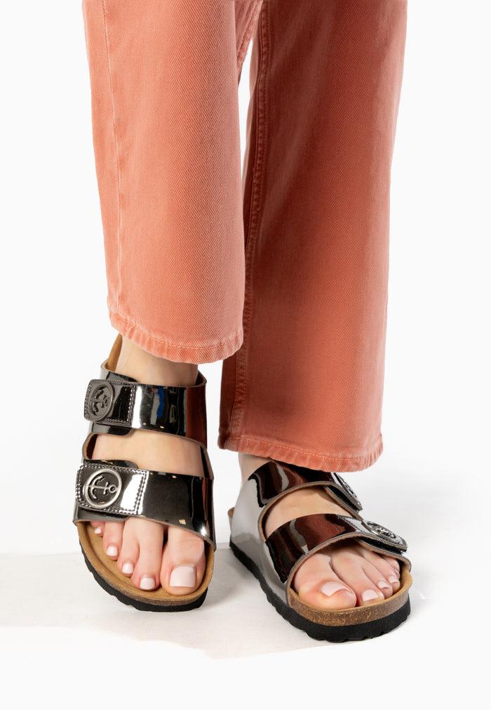 Bayton Sandales 2 Brides Anatol Argent Foncées Bayton Femme