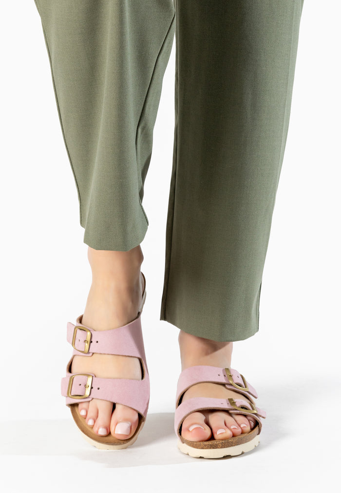 bayton Sandales 2 Brides Astrakan Lila Bayton femme