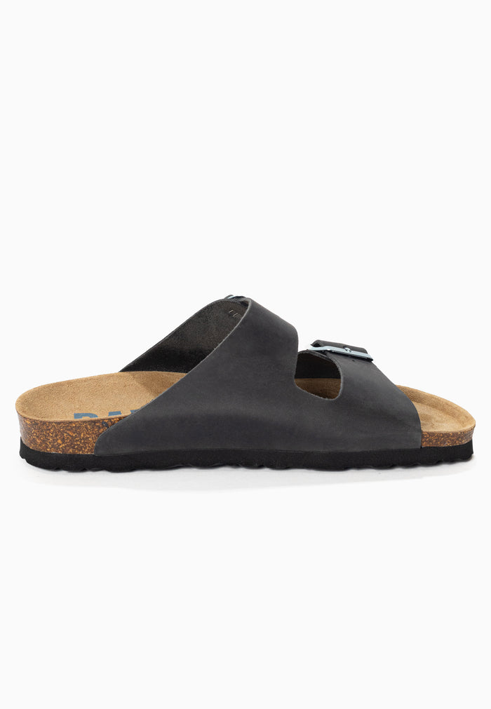 Bayton Sandales 2 Brides Atlas Anthracite 100% Cuir Bayton Femme