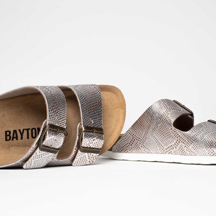 Bayton Sandales 2 Brides Atlas Argentées Bayton Femme