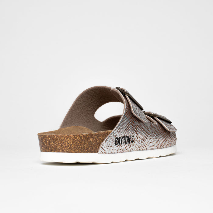 Bayton Sandales 2 Brides Atlas Argentées Bayton Femme