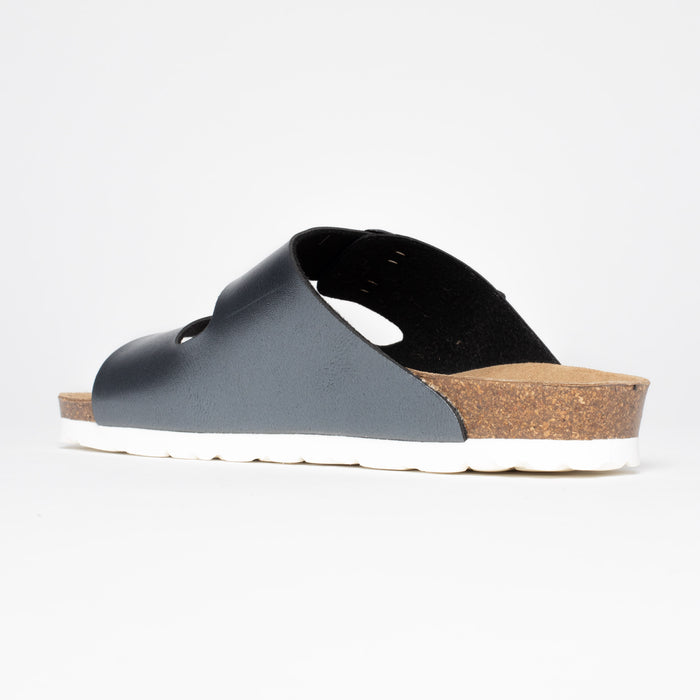 Bayton Sandales 2 Brides Atlas Argentées Foncées Bayton Femme