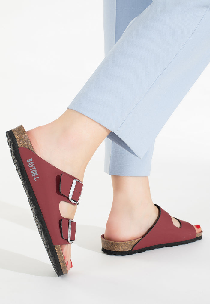 Bayton Sandales 2 Brides Atlas Bordeaux Bayton Femme