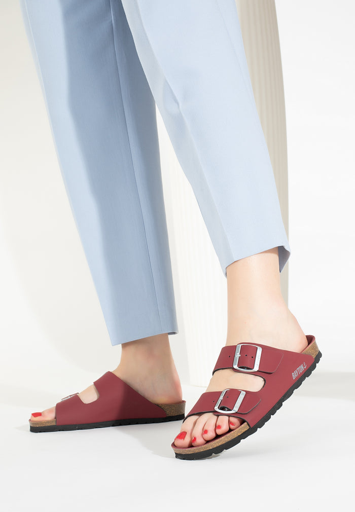 bayton Sandales 2 Brides Atlas Bordeaux Bayton femme